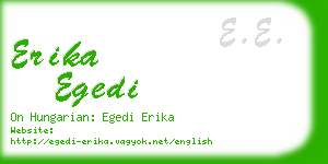 erika egedi business card